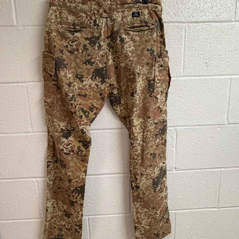 10.Deep Mens Flecktarn Camo Cargo Pants 32 Streetwear Tactical Cotton Canvas